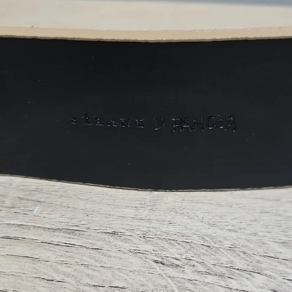 Sezane X Pangea Rosewood and Taupe Belt with Circular Buckle - Picture 3 of 4